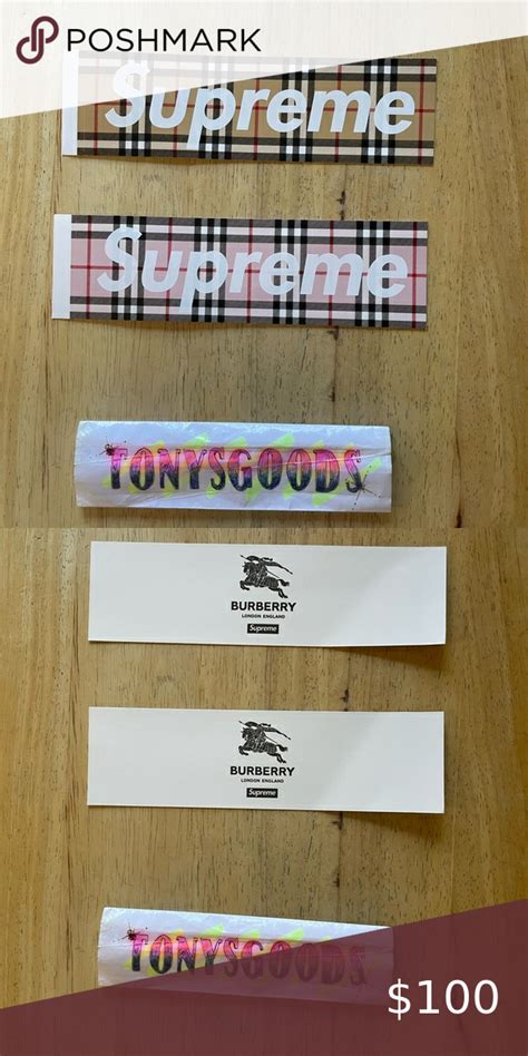 burberry stickers|supreme burberry sticker.